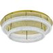 Bowen 2 Light 33.5 inch Satin Gold Flush Mount Ceiling Light