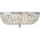 Waltham 3 Light 16 inch Polished Chrome Flush Ceiling Light in Clear Hand Cut