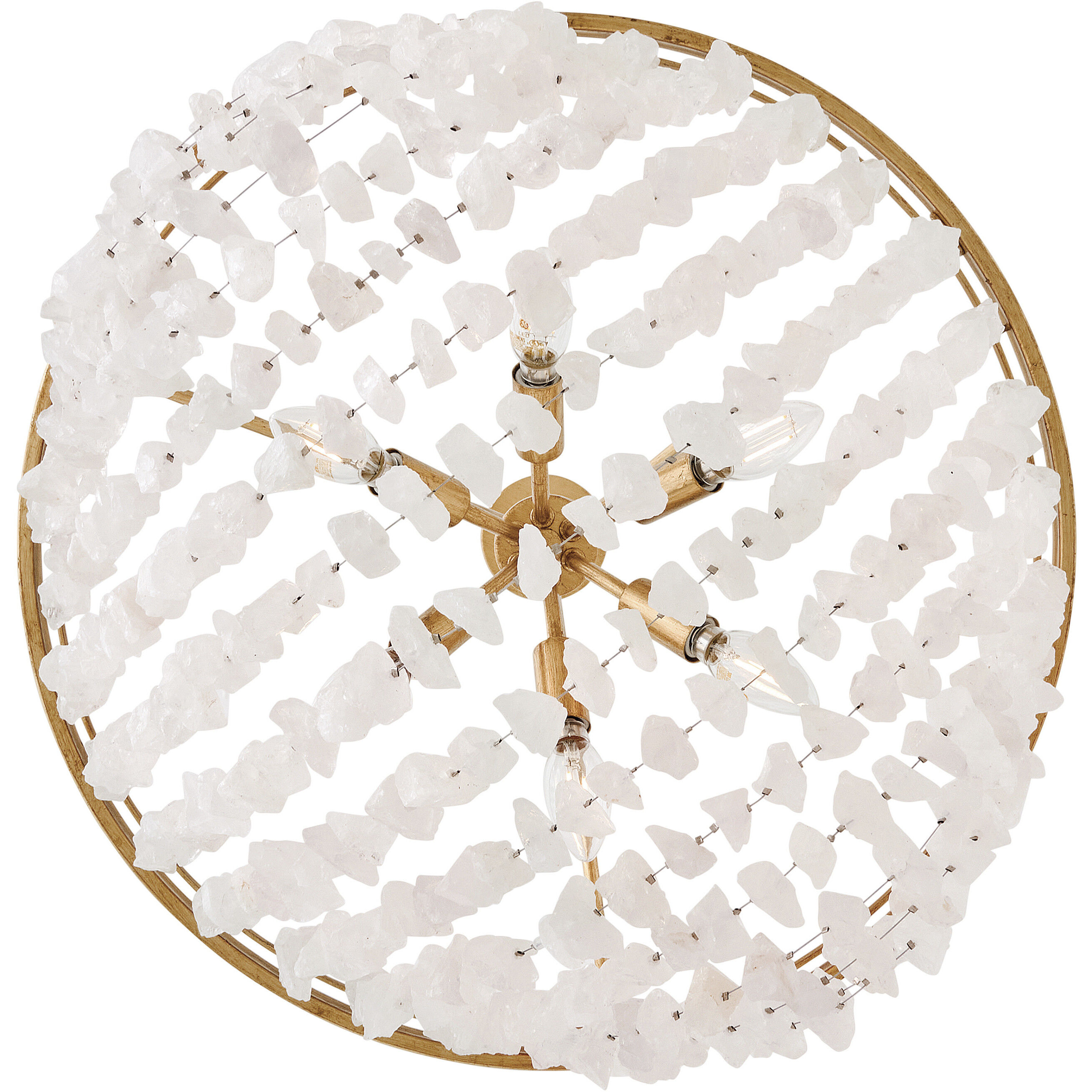 Myra 6 Light 24 inch Distressed Brass Chandelier Ceiling Light