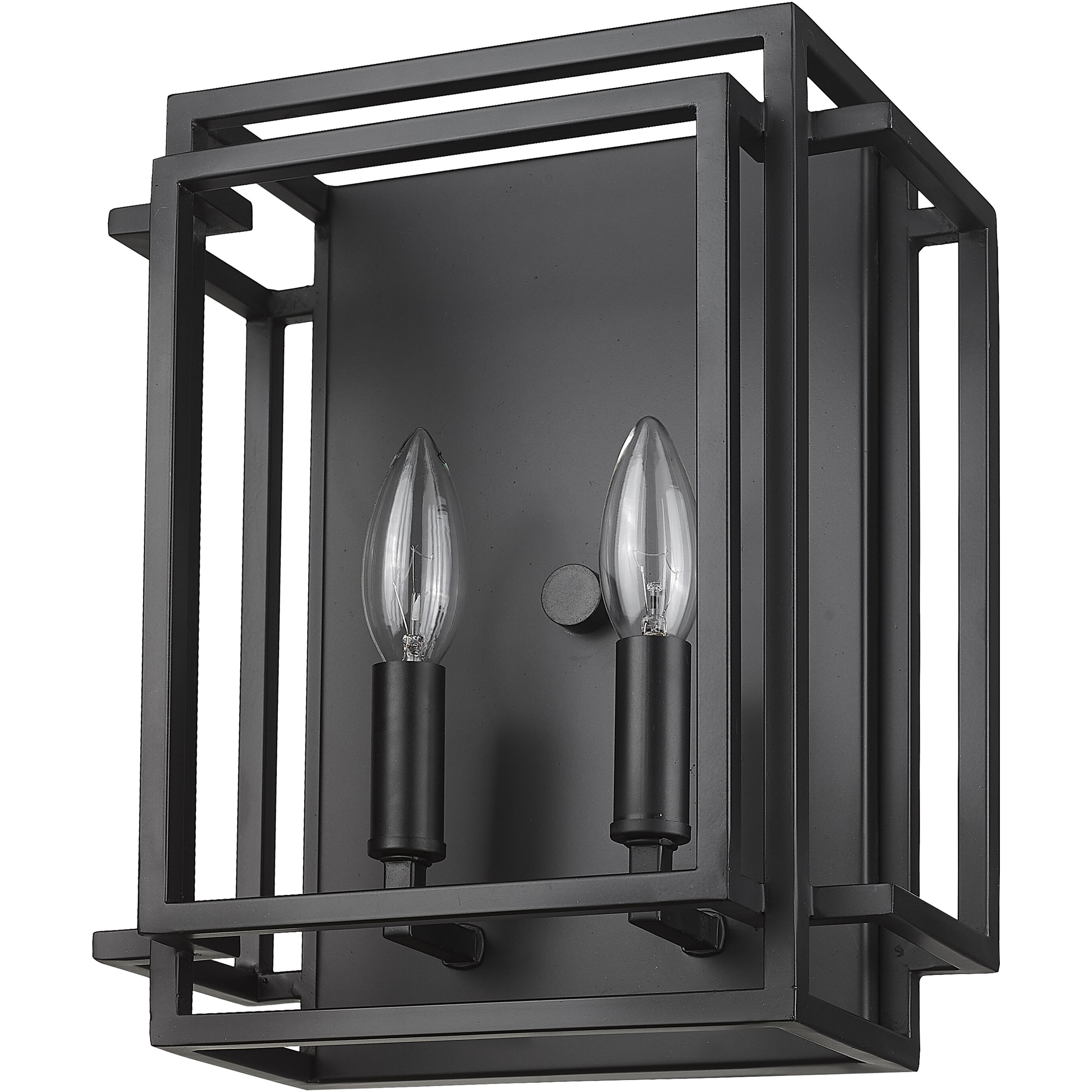 Titania 2 Light 10 inch Matte Black Wall Sconce Wall Light