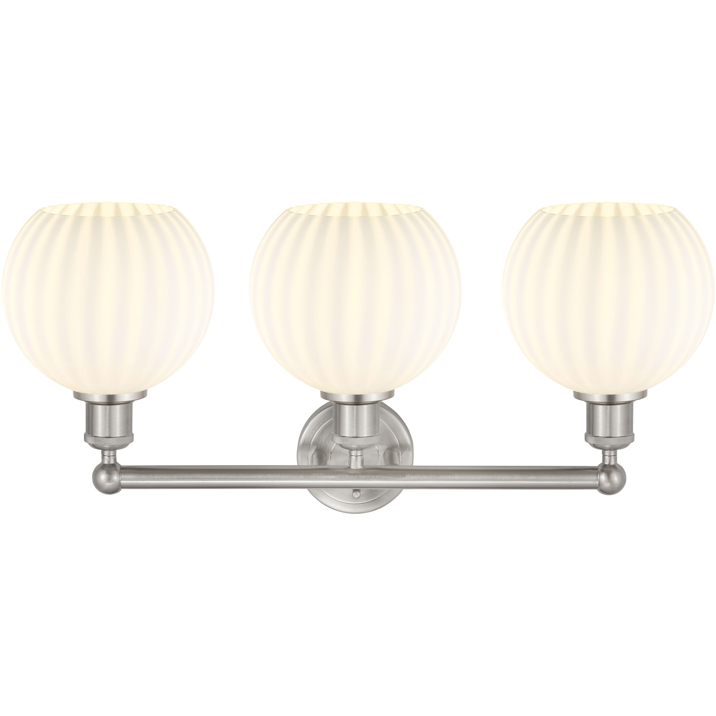 Edison White Venetian 3 Light 26.00 inch Bathroom Vanity Light