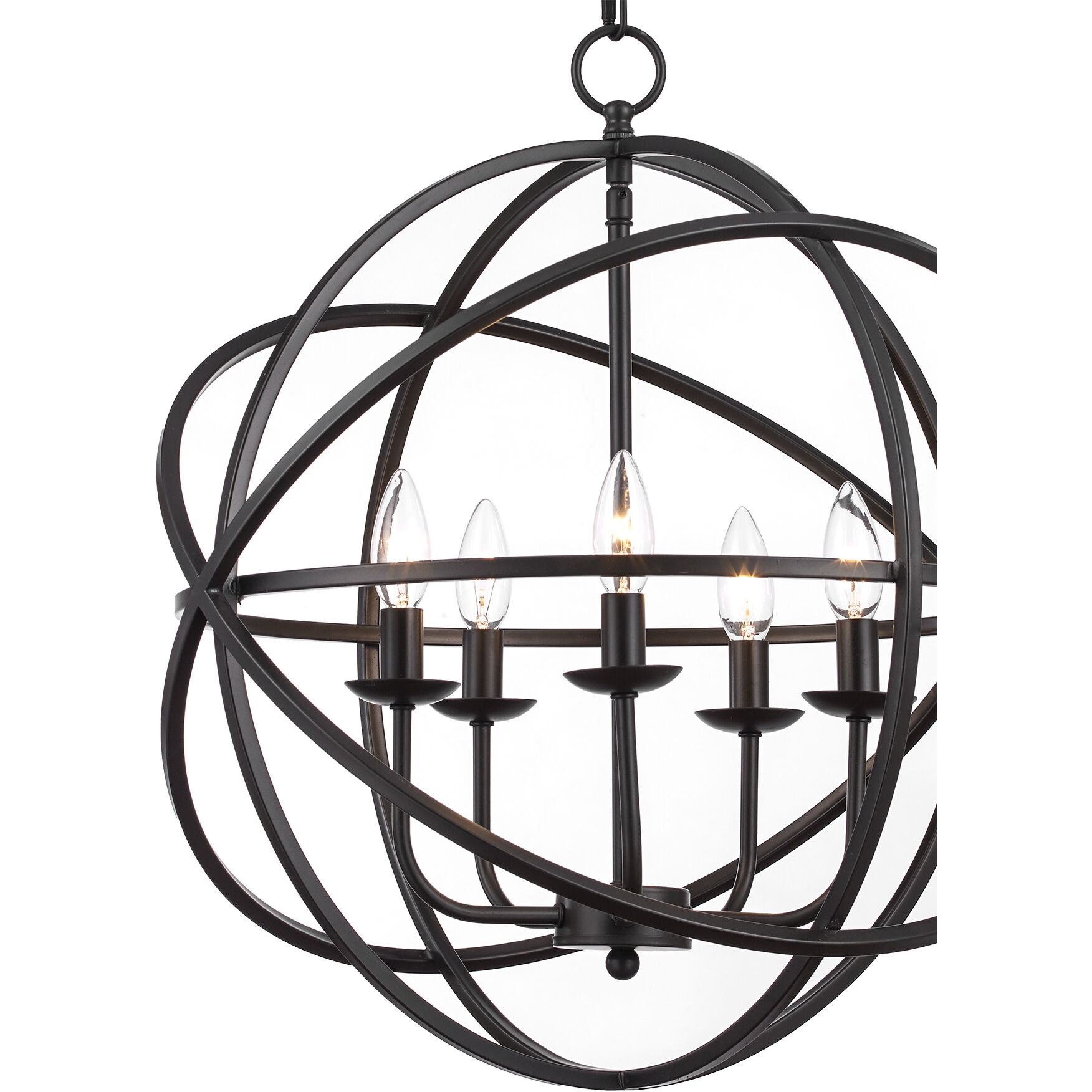 Apollo 5 Light 20 inch Rubbed Oil Bronze Pendant Ceiling Light