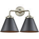 Nouveau Appalachian 2 Light 16 inch Brushed Satin Nickel Bath Vanity Light Wall Light in Matte Black, Nouveau