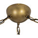 Petra 14.5 inch Vintage Brass and Cloud Glass Chandelier Ceiling Light