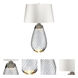Lena 29 inch Smoke Glass Table Lamp Portable Light, Large