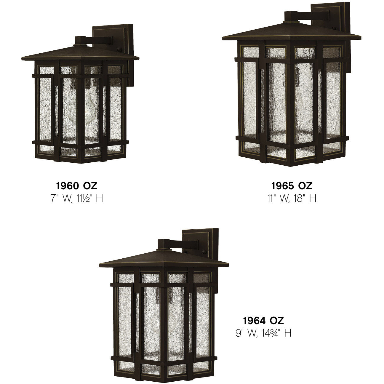 Tucker Outdoor Wall Mount Lantern in Oil Rubbed Bronze, Large