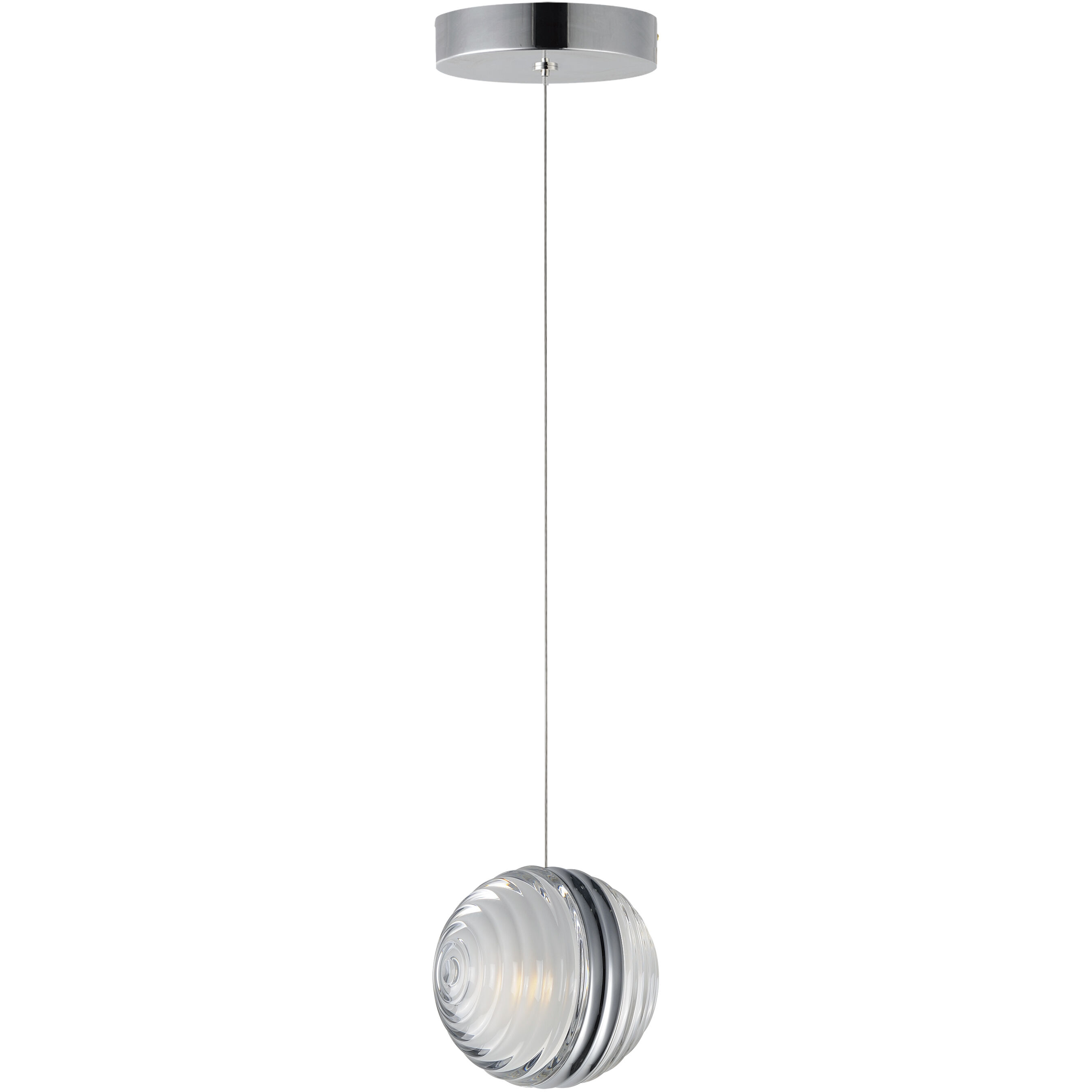 Pulse LED 4.75 inch Polished Chrome Single Pendant Ceiling Light