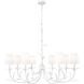 Aslin 8 Light 42 inch Textured White Chandelier Ceiling Light