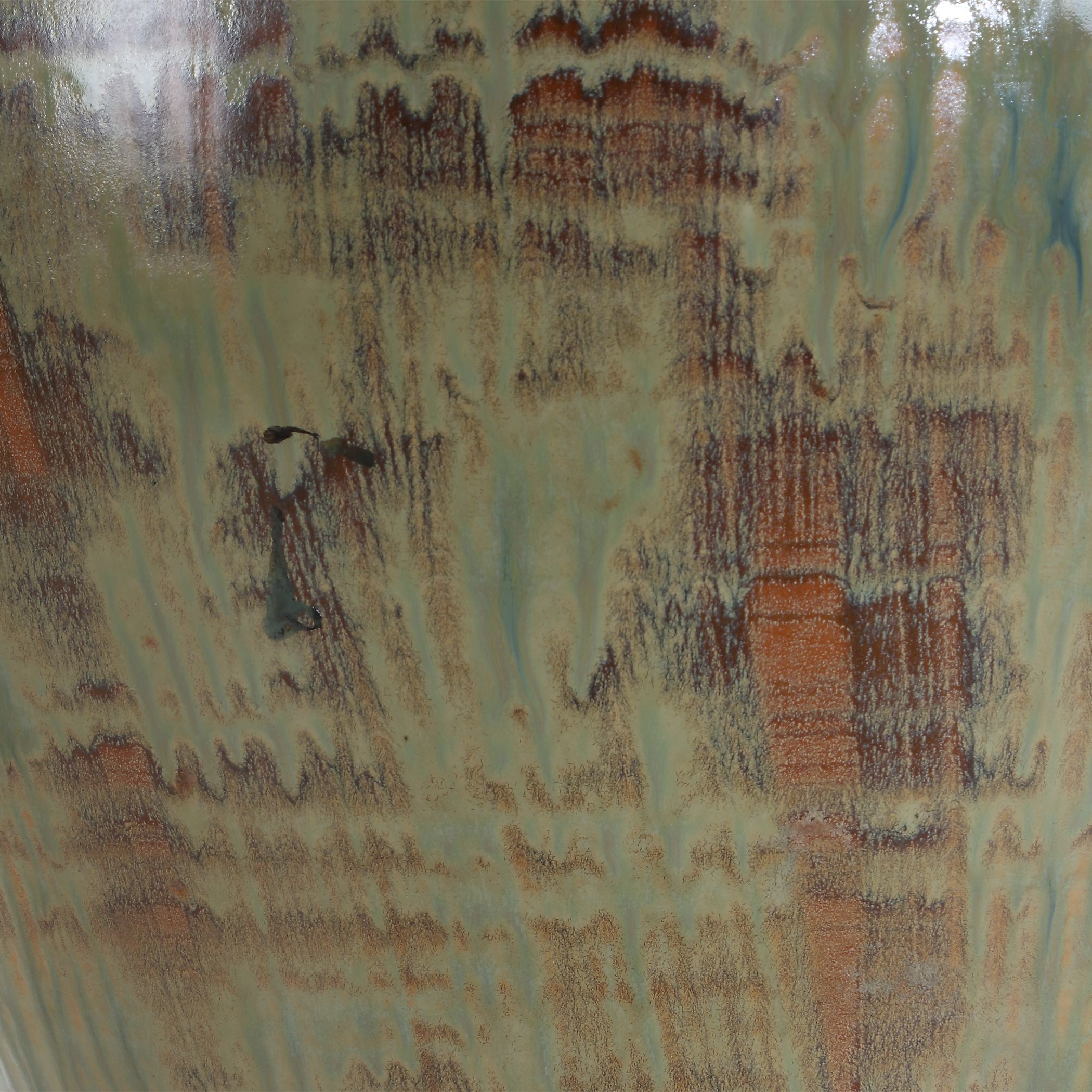 Olisa 25 inch 150 watt Green/Blue-Green/Earthy Browns/Antique Brass Table Lamp Portable Light