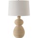 Pueblo 28 inch 150.00 watt Warm Organic Clay and Brushed Antique Brass Table Lamp Portable Light