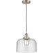 Edison Bell 1 Light 12 inch Brushed Satin Nickel Mini Pendant Ceiling Light