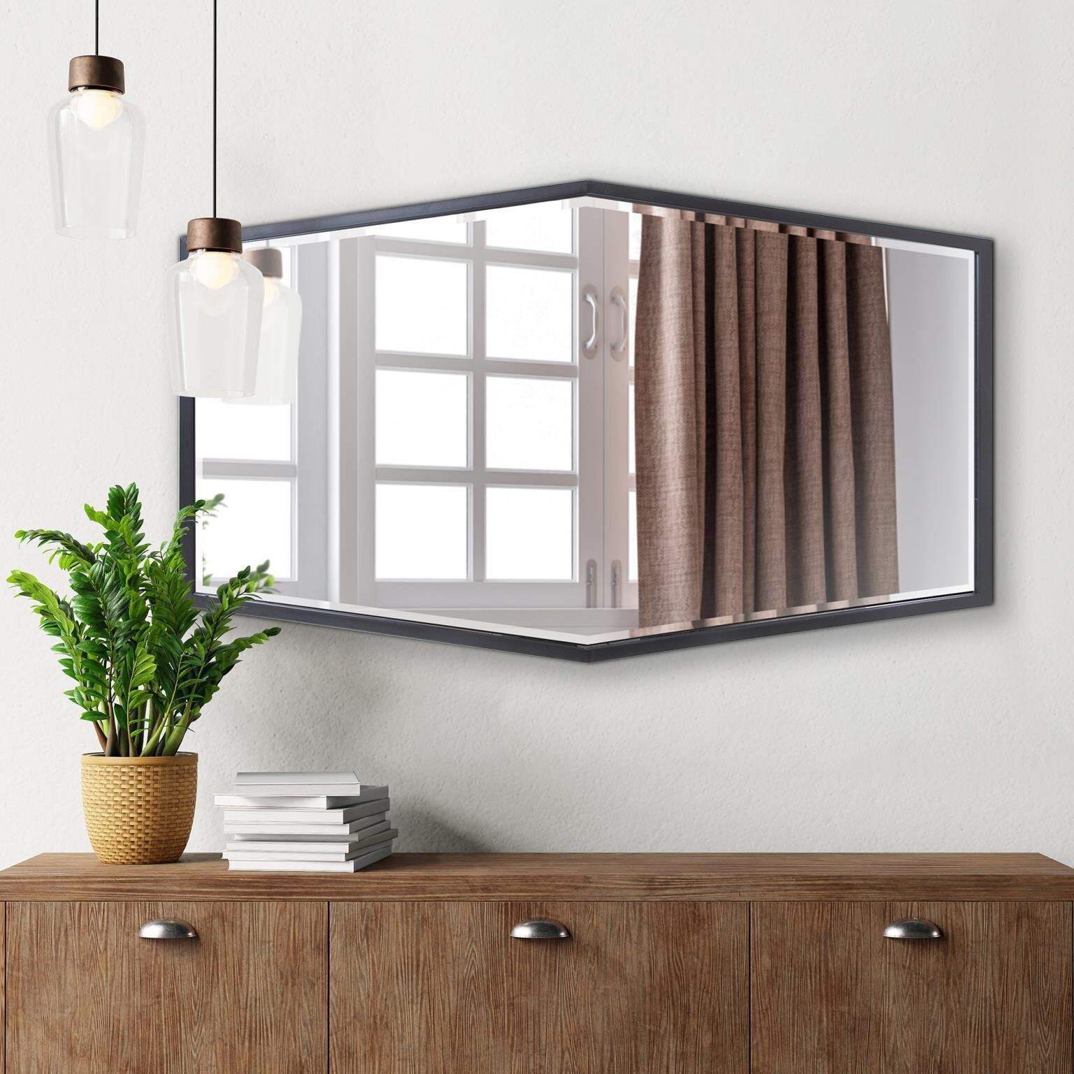 Dekland 46.75 X 27.75 inch Black Mirror