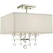 Paxton 4 Light 16 inch Polished Nickel Semi Flush Ceiling Light, Convertible