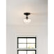 Fusion Collection 1 Light 7.5 inch Matte Black Semi Flush Ceiling Light, Harlow Family