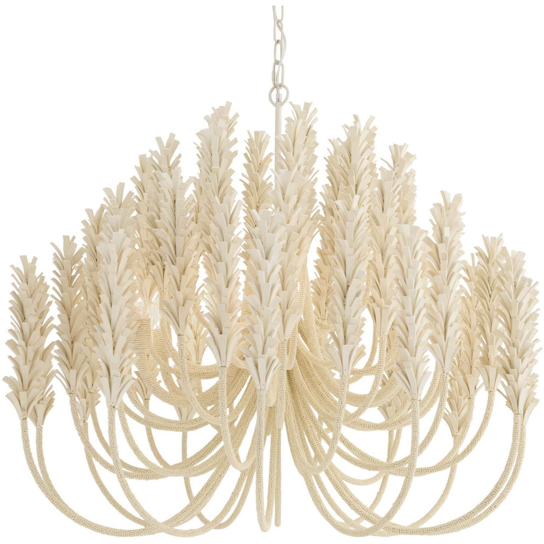 Kaia 6 Light 39 inch White Chandelier Ceiling Light