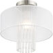 Alexis 1 Light 13 inch Brushed Nickel Semi-Flush Mount Ceiling Light