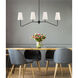 Modern 4 Light 40 inch Oil Rubbed Bronze Linear Chandelier Ceiling Light