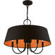 Palma 5 Light 23 inch Black Pendant Chandelier Ceiling Light