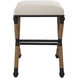 Firth 28 inch Rustic Iron and Natural Fiber Rope with Oatmeal Counter Stool