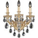 Milano 3 Light 8.5 inch Etruscan Gold Wall Sconce Wall Light