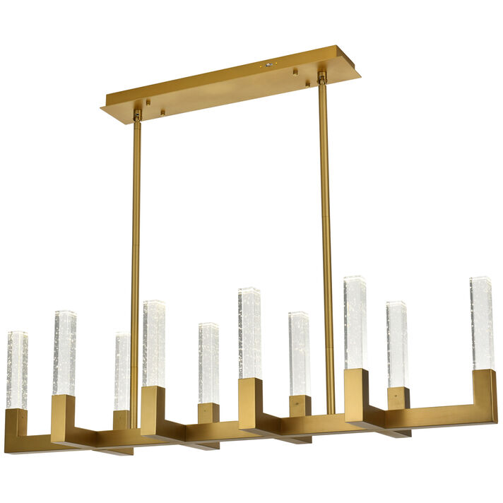 Noemi 10 Light 12 inch Satin Gold Pendant Ceiling Light