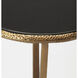 Metalworks Flavio Metal & Stone 23 X 16 inch Antique Gold Accent Table