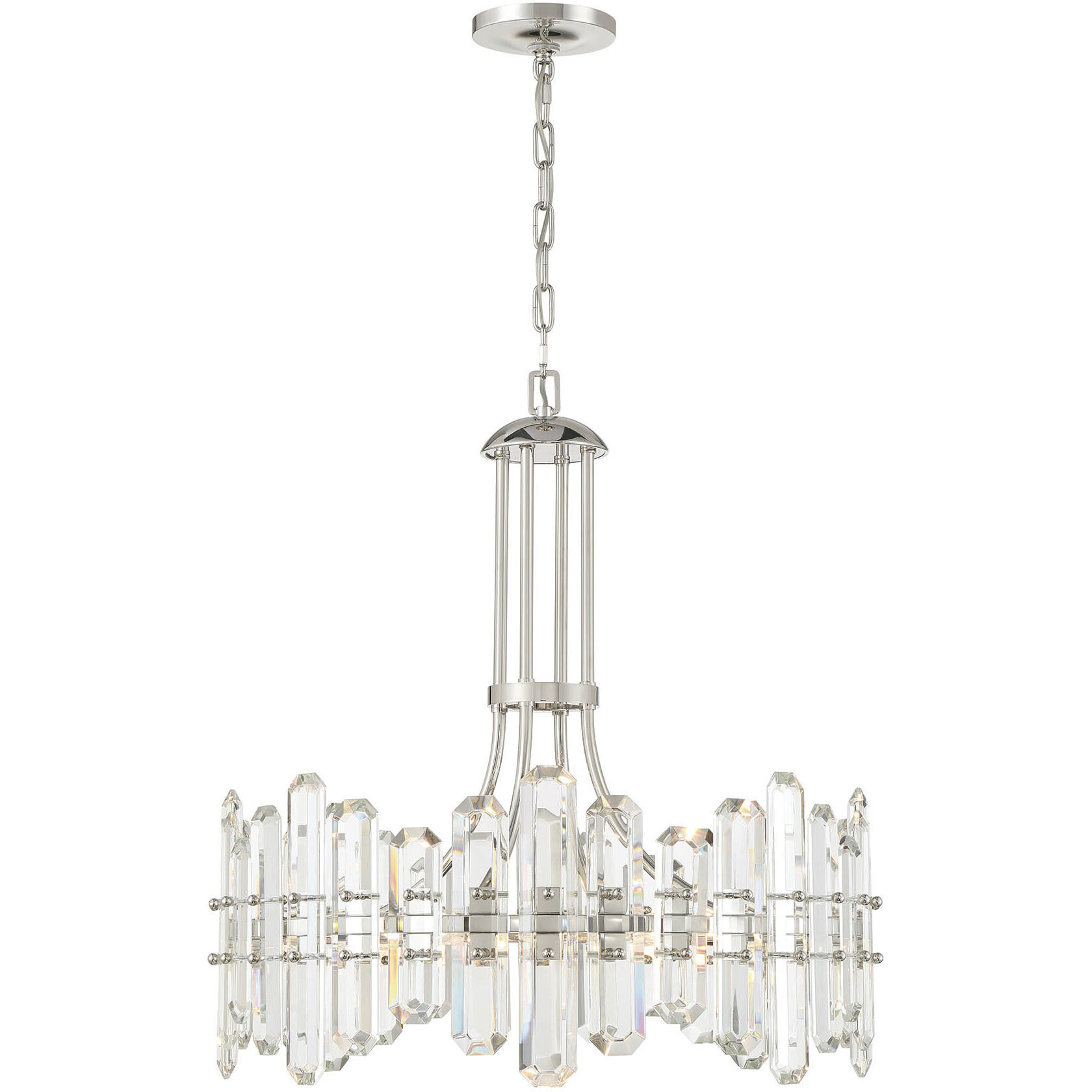 Bolton 8 Light 24.75 inch Polished Nickel Chandelier Ceiling Light