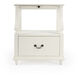 Mabel Marble 1 drawer Nightstand in White
