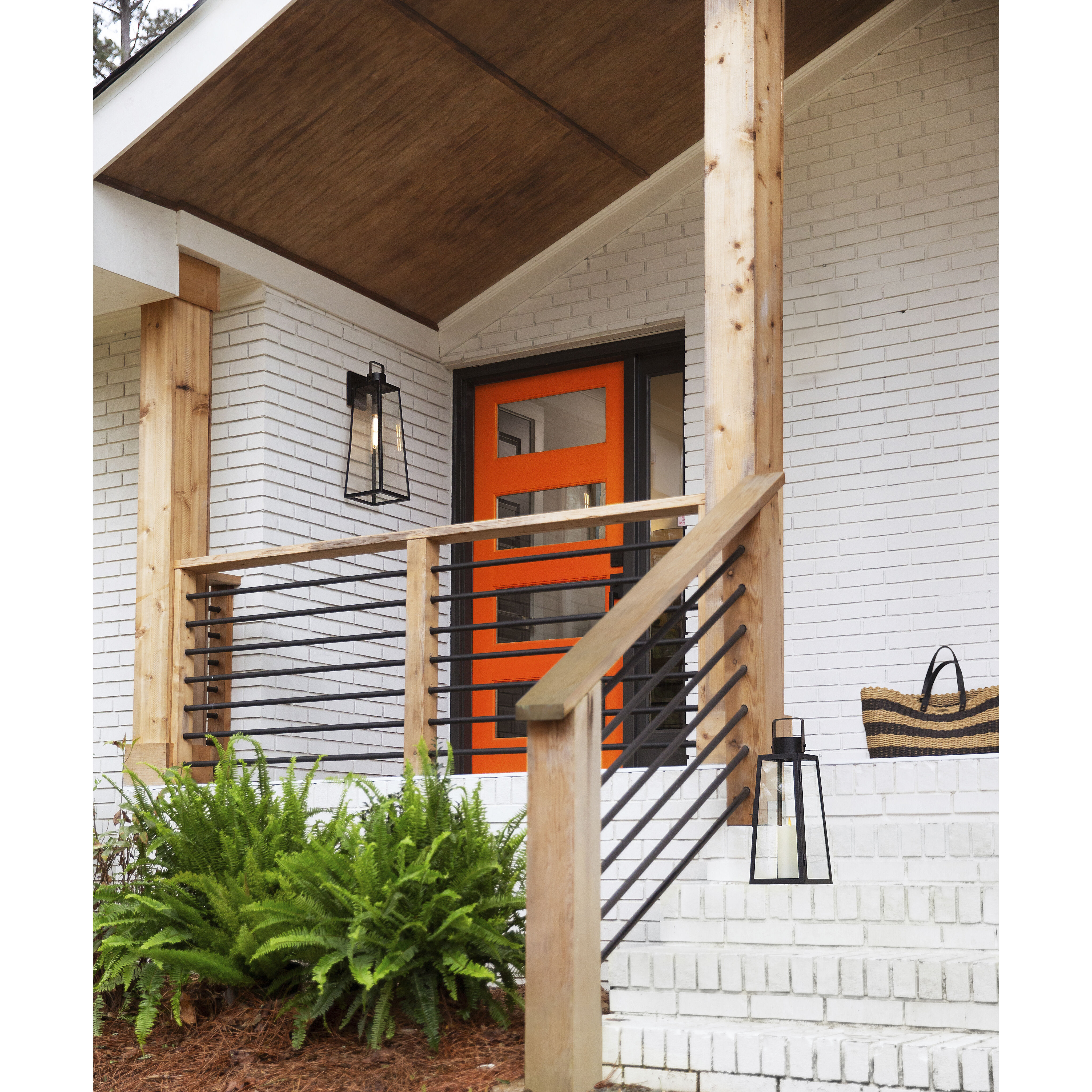 Hugh 7.5 inch Black Outdoor Lantern