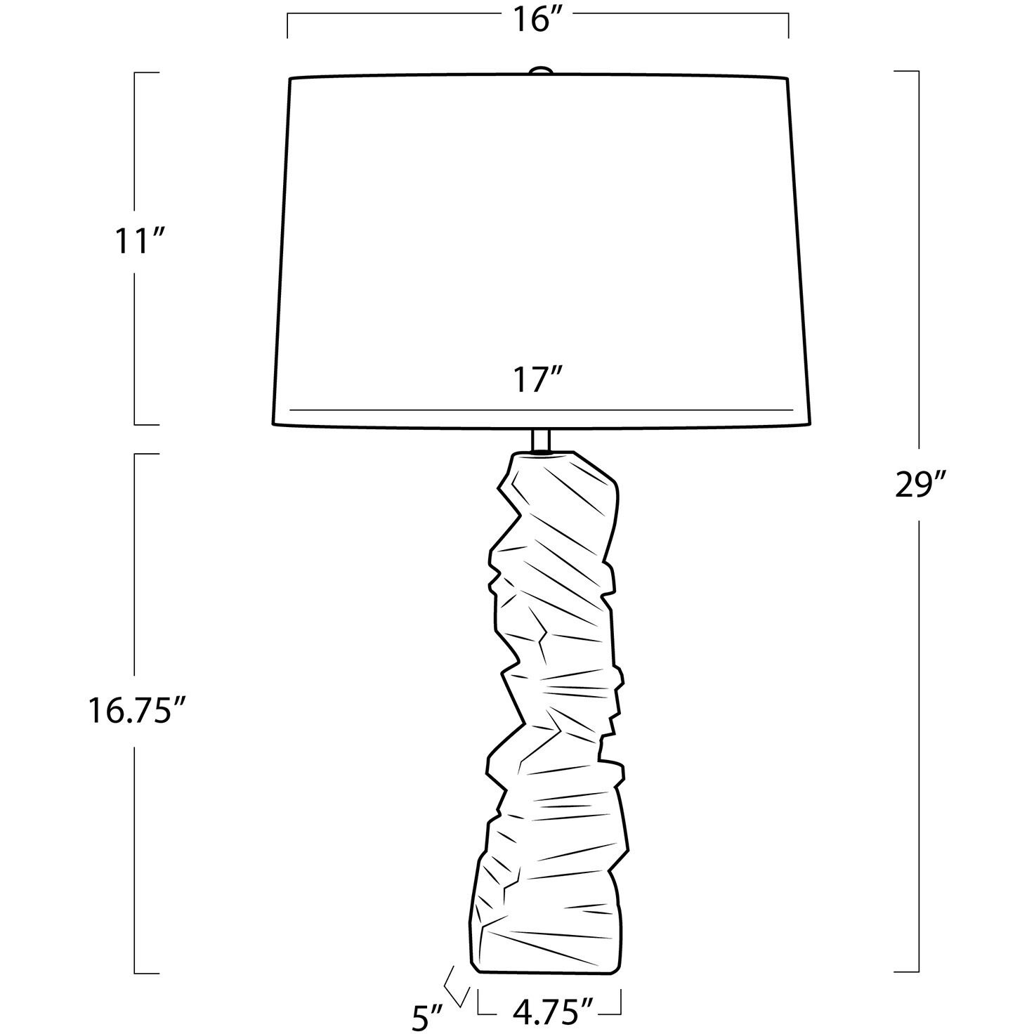 Gallerie 29 inch 150.00 watt Blacken Zinc Table Lamp Portable Light