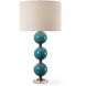 Palawan 31.25 inch 150.00 watt Crackled Turquoise Blue Glaze and Antique Brass Table Lamp Portable Light