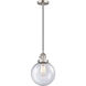 Franklin Restoration Beacon 1 Light 8 inch Brushed Satin Nickel Mini Pendant Ceiling Light in Incandescent, Seedy