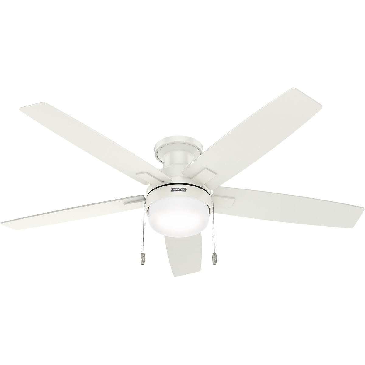 Anisten 52 inch Fresh White with Fresh White/Light Oak Blades Ceiling Fan