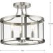 Gilliam 3 Light 13 inch Brushed Nickel Semi-Flush Mount Ceiling Light