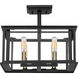 Citadel 4 Light 14 inch Earth Black Semi-Flush Mount Ceiling Light