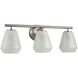 Brooke 3 Light 22.5 inch Brushed Nickel Bathroom Vanity Wall Light
