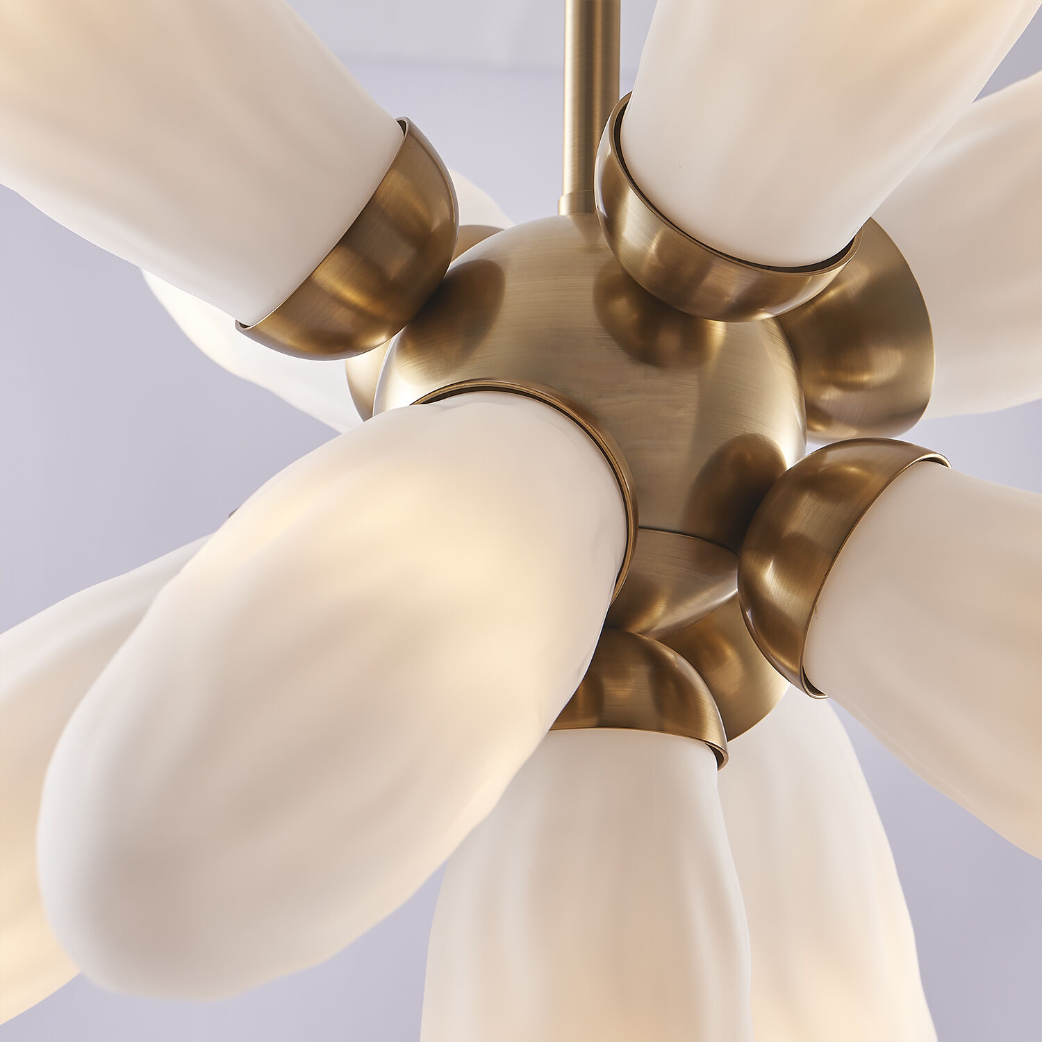 Crest 2 Light 5 inch Winter Brass Pendant Ceiling Light