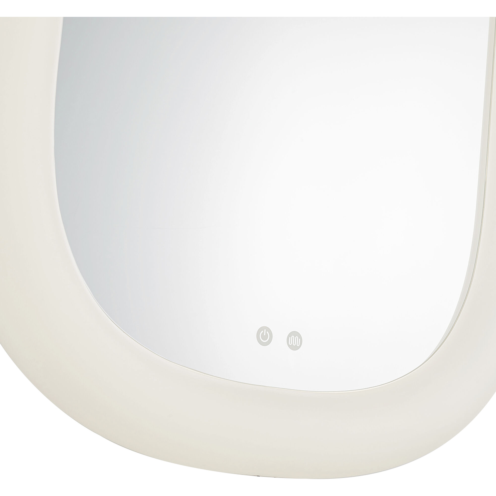 Float 37.13 X 28.75 inch White Wall Mirror