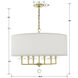 Paxton 6 Light 25.5 inch Aged Brass Chandelier Ceiling Light