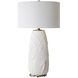 Vida 33 inch 150.00 watt Chalk White Glaze and Brushed Brass Table Lamp Portable Light