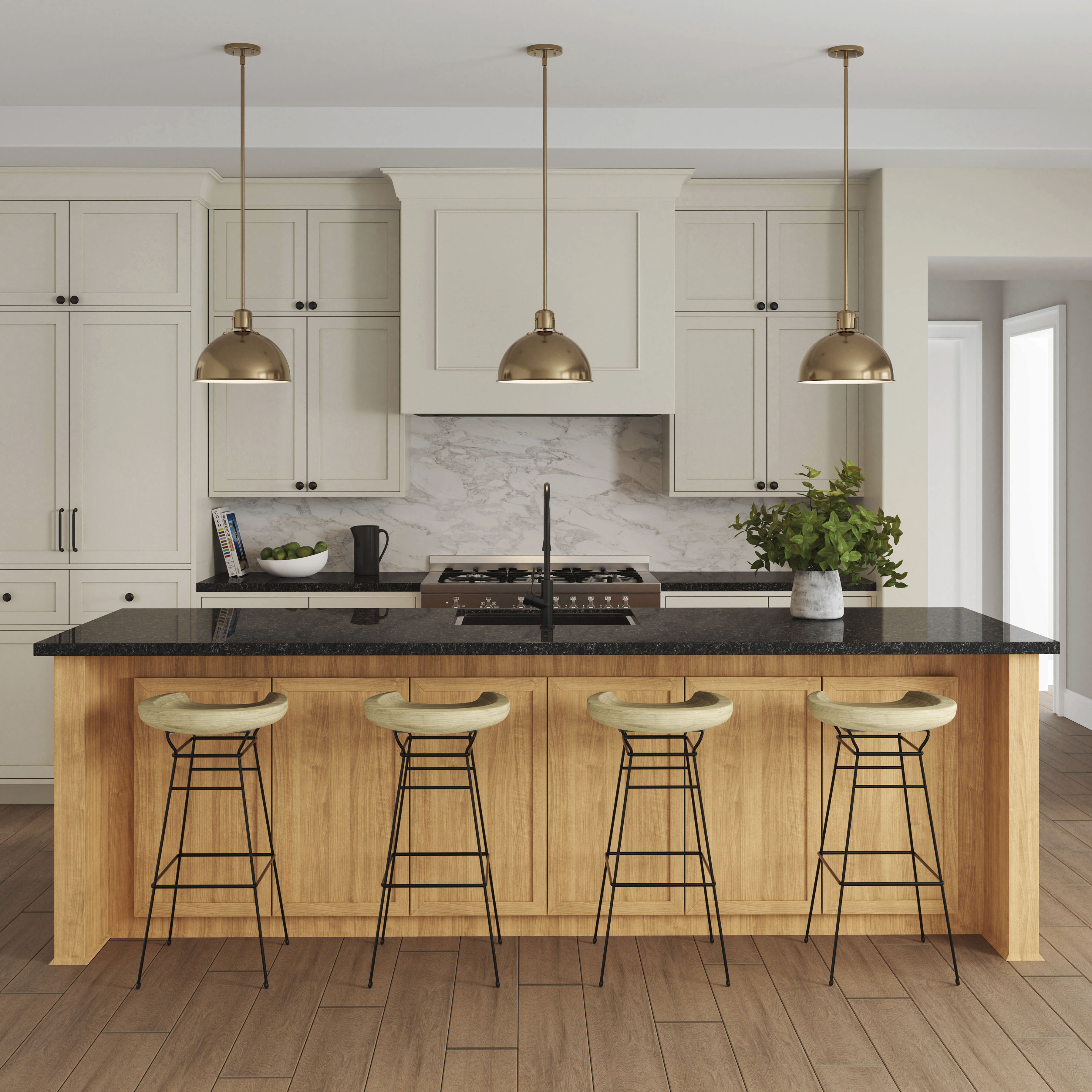 Zayne 1 Light 12 inch Brushed Gold Pendant Ceiling Light