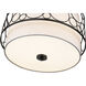Kendall 3 Light 17 inch Matte Black Pendant Ceiling Light
