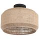 Cebu 4 Light 16 inch Matte Black Semi Flush Mount Ceiling Light