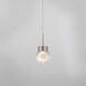 Double Bubble LED 5.13 inch Satin Nickel Pendant Ceiling Light in false