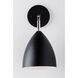 Gia 1 Light 6.25 inch Polished Nickel / Black Wall Sconce Wall Light in Polished Nickel and Black