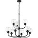 Glenda 9 Light 29.5 inch Flat Black Chandelier Ceiling Light