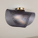 Huxlee 2 Light 15 inch Black/Gold Flush Mount Ceiling Light