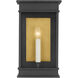 C&M by Chapman & Myers Cupertino 1 Light 10.25 inch Textured Black Outdoor Wall Lantern