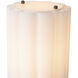 Scalloped 11.8 inch 9 watt Weathered Brass and Walnut Table Lamp Portable Light