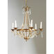Chelsea House 6 Light Crystal Drops and Chains Chandelier Ceiling Light